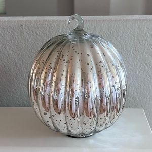 Cynthia Rowley Tall Silver Mercury Glass Pumpkin